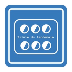 Pilule du lendemain dans un panneau
