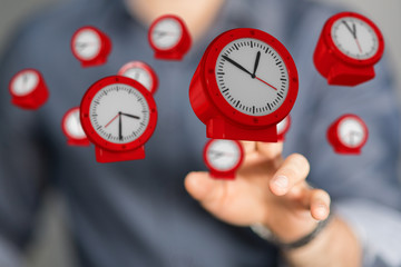 red clock