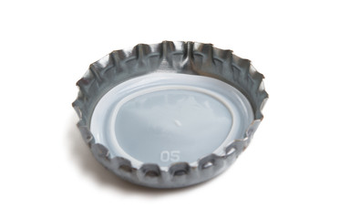 aluminum bottle cap isolated