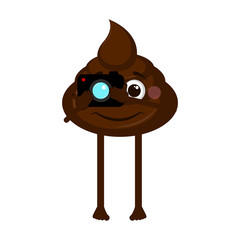 Isolated poop emoji
