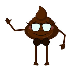 Isolated poop emoji