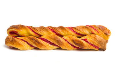 puff with jam isolated