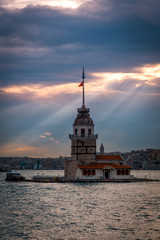 Fototapeta premium Maiden Tower is most beautiful architecture in Istanbul