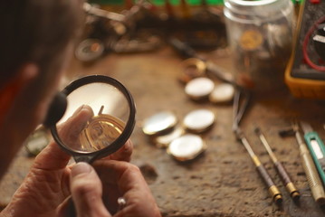 watch clock repair retro concept of job master 