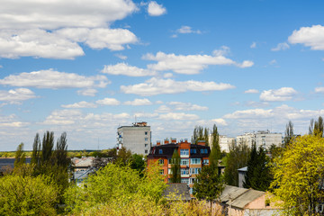 Fototapeta na wymiar Aerial view on a city Kremenchug in Ukraine