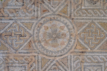 Ancient geometric pavement of a Roman urban road in Cordoba - Spain