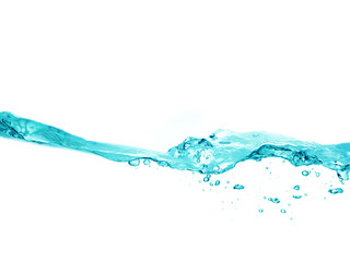 Water splashes on white background