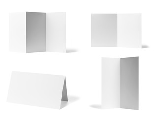 folded leaflet white blank paper template book desktop calendar