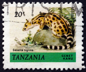 Postage stamp Tanzania 1980 Cape Genet, Animal