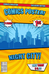 Bright Night City comic poster cover