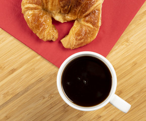 Coffee with croissant