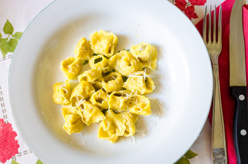 Delicious homemade tortellini