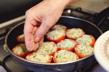 Baked stuffed tomatoes
