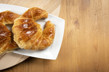 Delicious croissants for breakfast