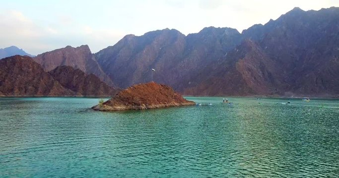 Hatta Dam Aerial Located in Dubai