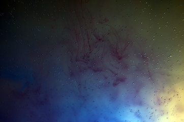 chemical experiment with paints