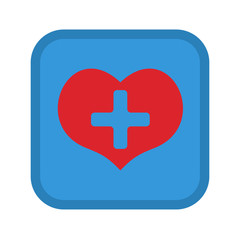 Fototapeta premium Heart medical symbol icon.