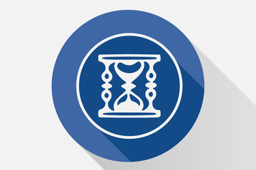 Icono azul de reloj de arena.