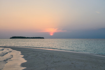 Beautyful sunset in the ocean