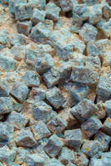Sweet Turkish delight with dried nuts