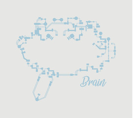 Creative brain. Vector concept.