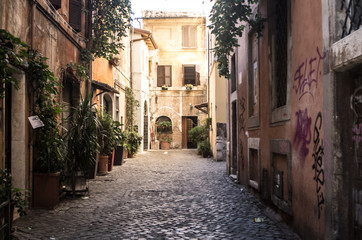 Fototapeta na wymiar Rome small street 1