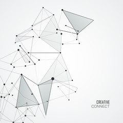 Abstract polygonal space connecting background