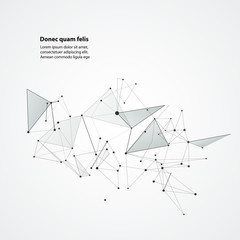 Abstract Polygonal Space background with connecting dots and lines