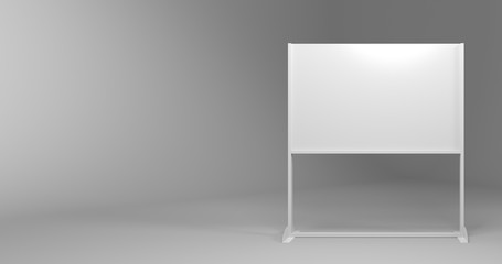 Blank display, original design, 3d rendering with copy space and blank surfaces