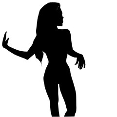 Image of a beautiful girl in a shadow fashion