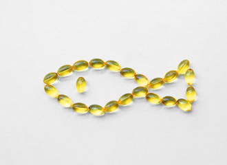 Fish fat on white background. 

