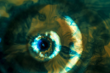 chemical experiment with paints