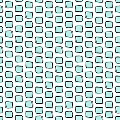 Seamless pattern, doodle square shapes.