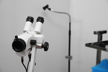 New colposcope in gynecologist office. Health checkup