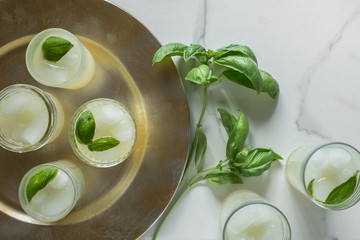 Serving Basil Infused Beverages