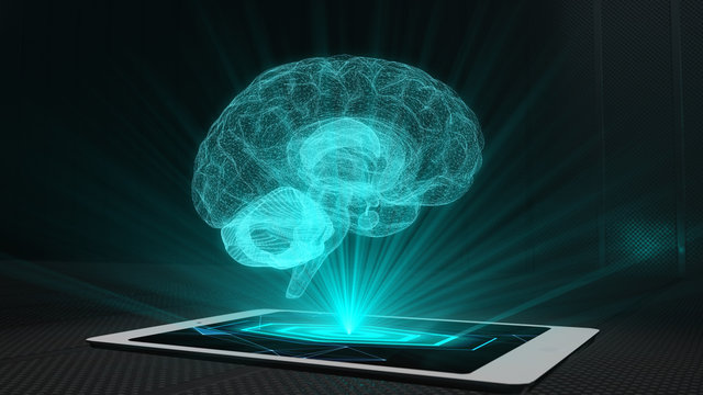 Brain Projection Futuristic Holographic Display Phone Tablet Hologram Technology