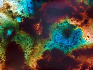 chemical experiment with paints