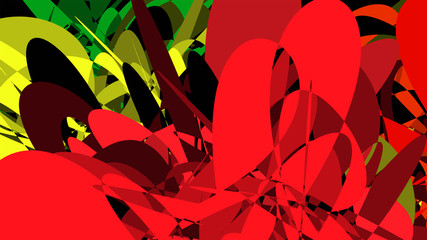 Red Black Green Vibrant Loops Background
