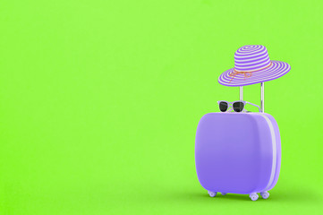 suitcase purple color