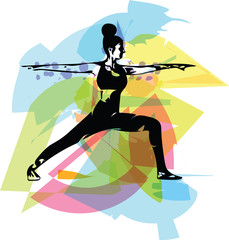 fit young woman in sportswear