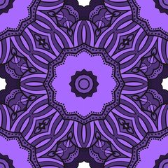 Seamless texture of floral ornament. Vector illustration. For the interior design, printing, web and textile