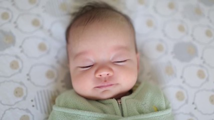 Sleepy Baby with Big Yawn