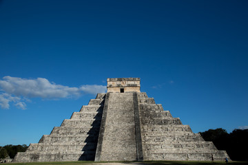 Fototapeta na wymiar Proposal at the base of the pyramid
