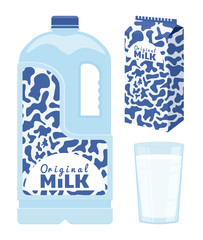 Milk in different packages.