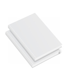 Closed book, cover. Mockup for the cover design. High detail. Isolated on white background