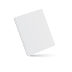 Closed book, cover. Mockup for the cover design. High detail. Isolated on white background