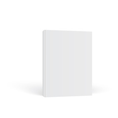 Closed book, cover. Mockup for the cover design. High detail. Isolated on white background
