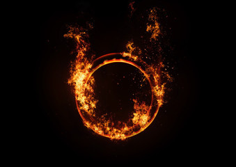 炎に包まれた図形