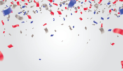 USA Independence day poster with Balloons Flag USA . illustration blue background
