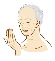 男性　長寿　笑顔　加齢
